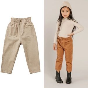 Rylee + Cru Beige Paperbag Pant